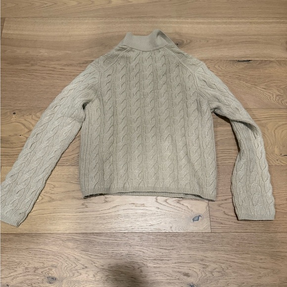 Vince Cable-Knit Wool-Blend Polo Sweater - Picture 5 of 7